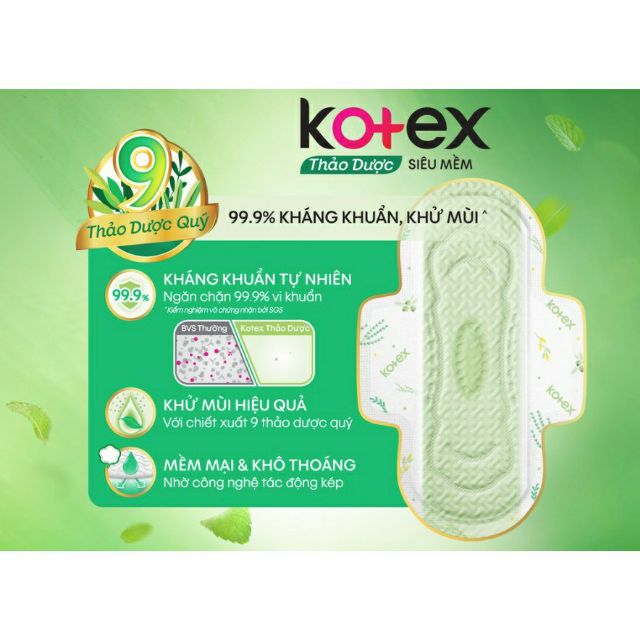 Băng vệ sinh kotex thảo dược 4 miếng