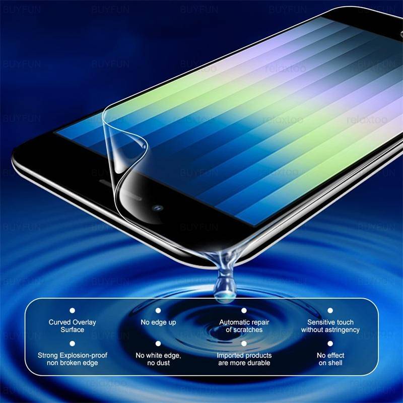 Miếng dán hydrogel mềm thích hợp cho iPhone 13 12 11 Pro Max Mini X XR XS Max SE 3 7 8 6 6s Plus SE 2020 2022