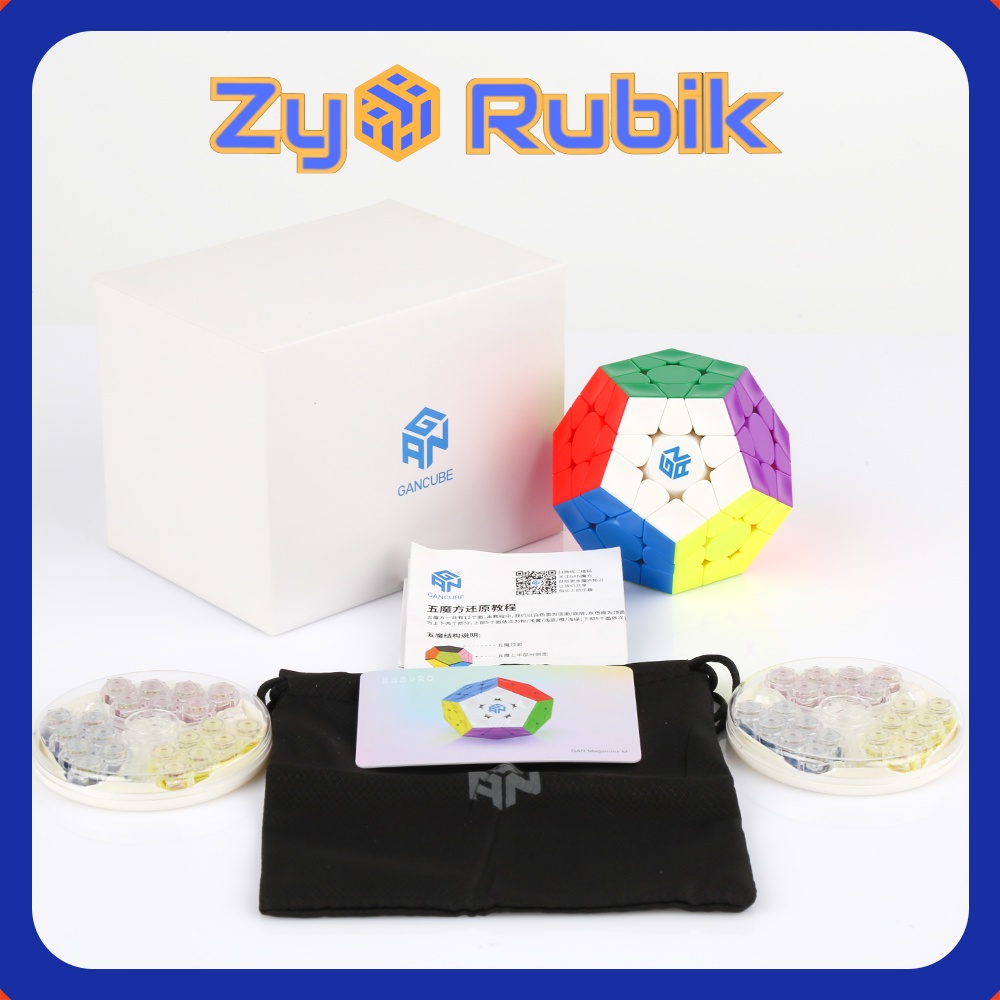 [Rubik Megaminx] Rubik Gan Megaminx M Stickerless Rubic Biến Thể Nam Châm 12 Mặt - ZyO Rubik