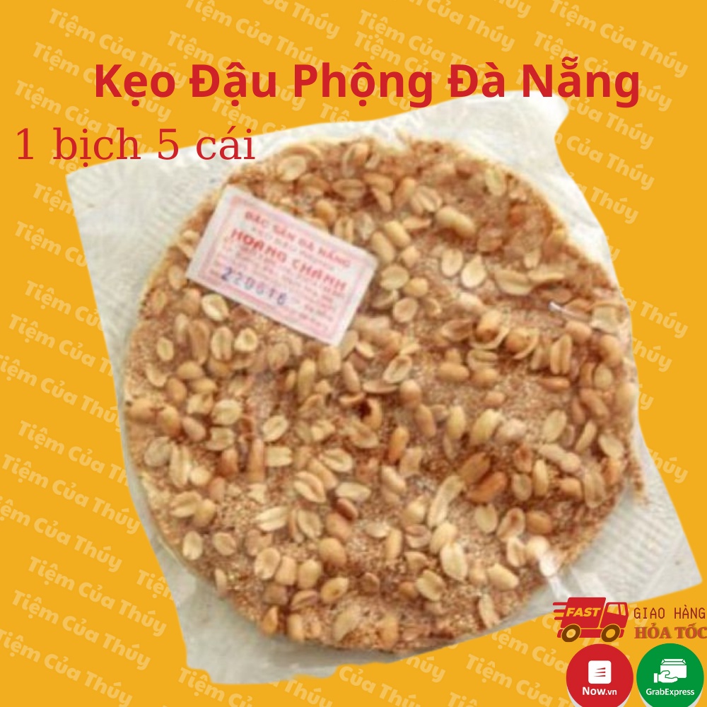 Kẹo đậu phộng mè trắng Đà Nẵng bịch 5 cái bánh đậu phộng mè trắng Đà Nẵng thơm ngon