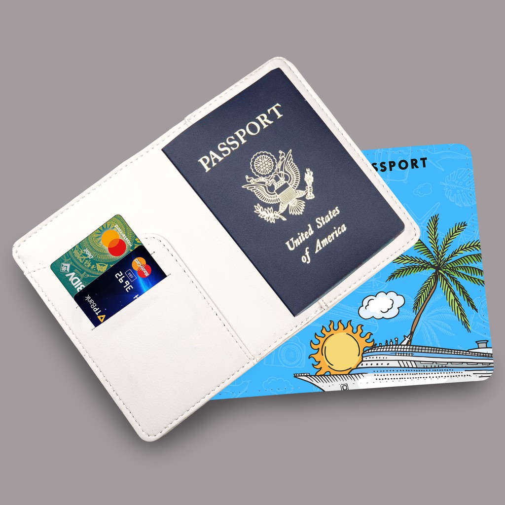 Ví Đựng Hộ Chiếu ENJOY SUMMER - GO TO THE BEACH - Bao Da Passport Và Thẻ Phụ Kiện Màu Sắc - Passport Cover Holder-PPT164