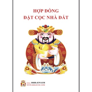 Sổ đặt cọc hợp đồng đặt cọc nhà đất 3 liên - 100 trang cao cấp Thần Tài Địa Tài