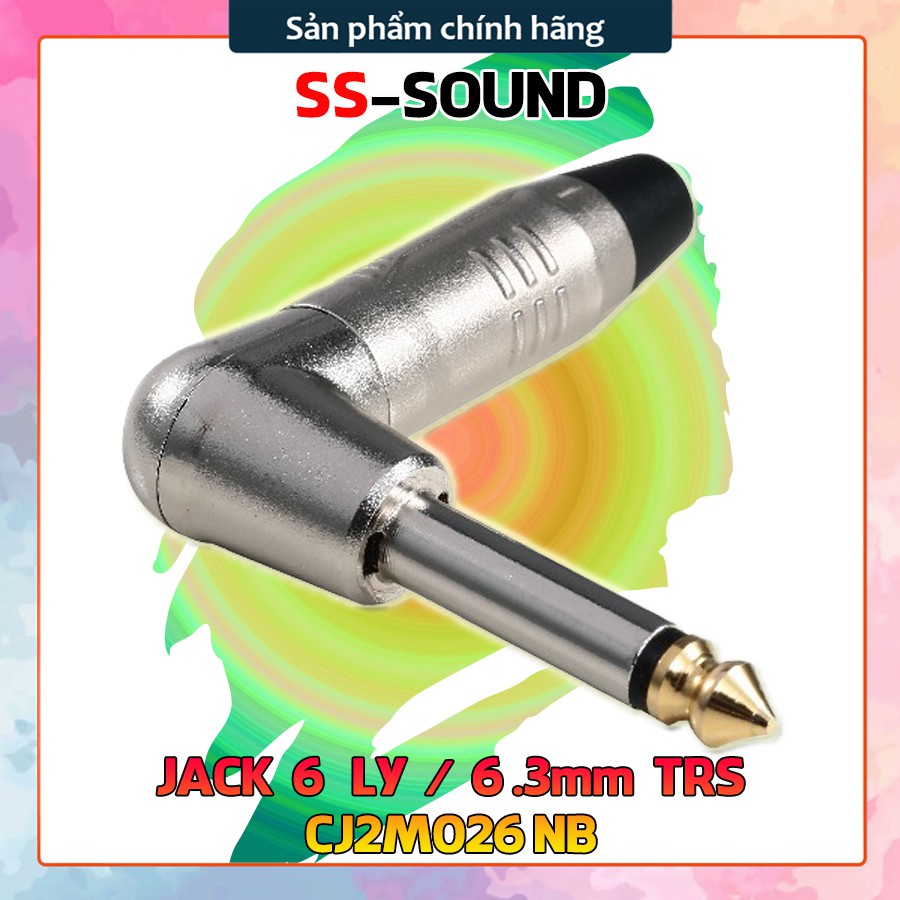 Jack 6 ly mono kiểu chữ “L” cao cấp Nhập khẩu SS-SOUND CJ2M026NB