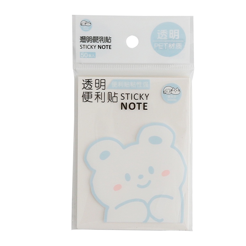 Bộ 50 tờ giấy note ghi chú trong suốt, giấy nhớ tiện lợi cho học sinh, văn phòng NO02