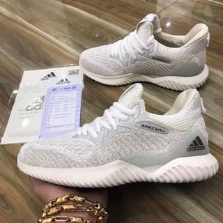 (THANH LÝ SHOP)(TẶNG EMOJI CÓ ĐÈN - FREE SHIP) GIÀY ALPHA BOUNCE XS Nữ trắng
