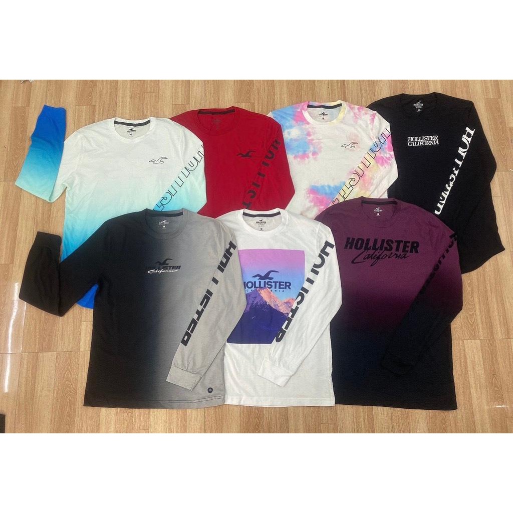 Áo cotton Hollister nam tay dài