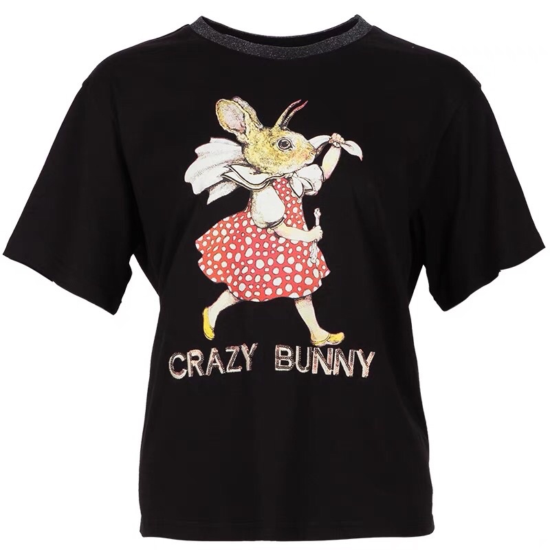 Áo thun đen mix ren Jessyline