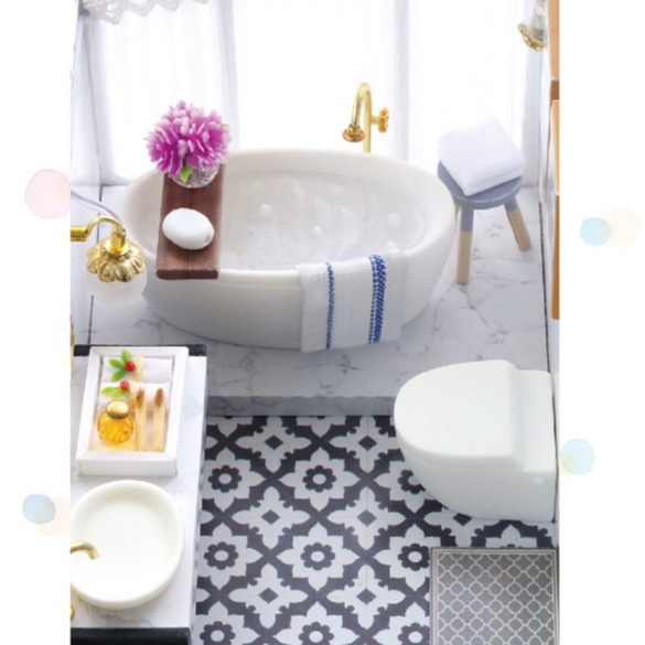 Nhà mô hình tự lắp ráp DIY - Biệt thự hồ bơi cao cấp A066