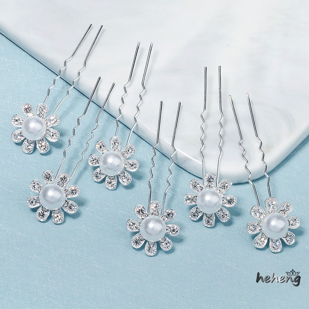 Trâm Cài Tóc Hình Hoa Đính Ngọc Trai Nhân Tạo Thời Trang