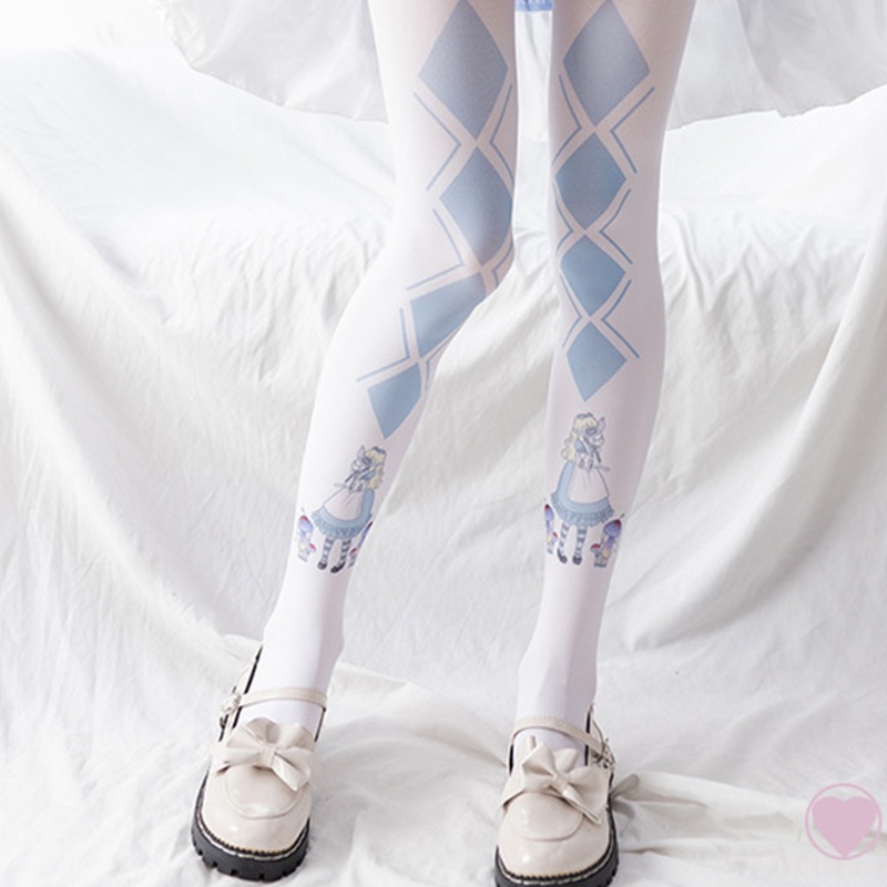 Quần tất in hình mèo/thỏ phong cách Lolita dễ thương cho bé gái | BigBuy360 - bigbuy360.vn