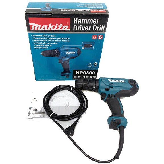 Máy khoan búa và vặn vít(10mm) Makita HP0300