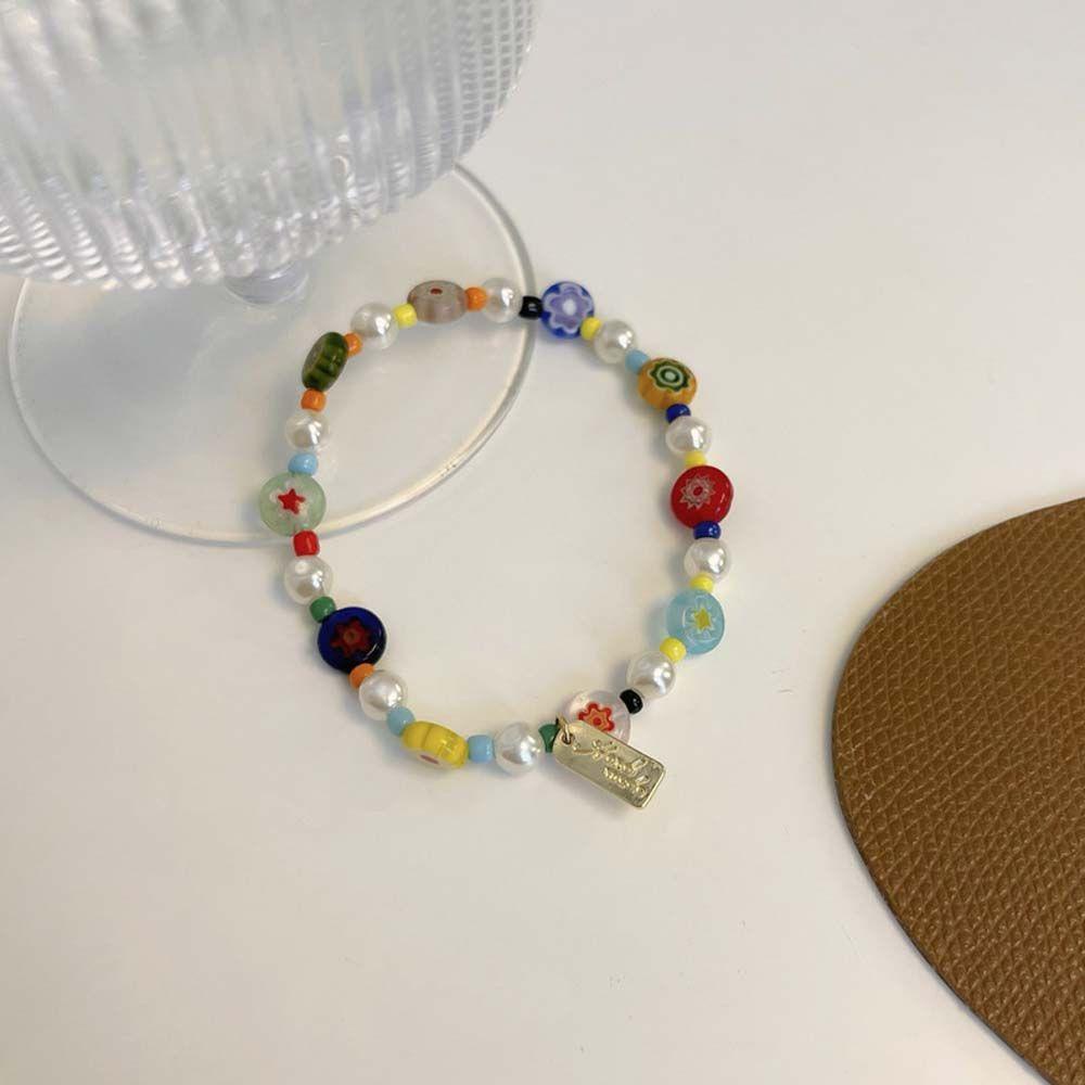 Vòng Tay Chuỗi Hạt Nhiều Màu Sắc Phong Cách Bohemian Thời Trang