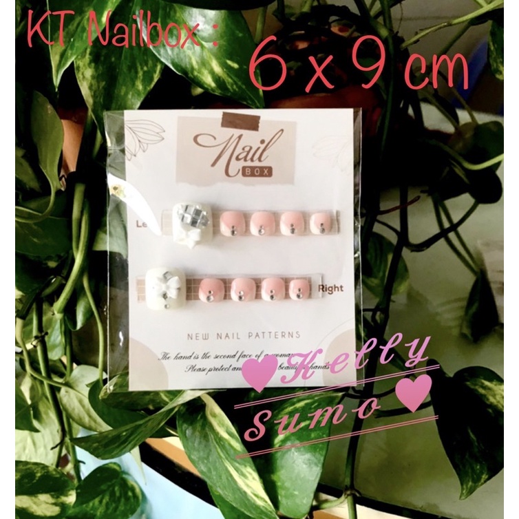 Túi kiếng OPP đựng Nailbox , phụ kiện Nail có keo dán