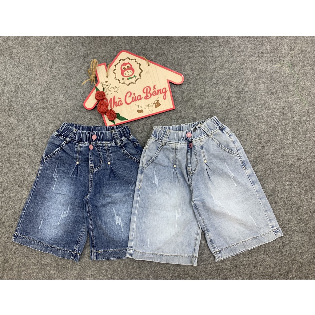 Nhà của Bống - Quần lửng suông bé gái đính nút size 24 - 51 kg