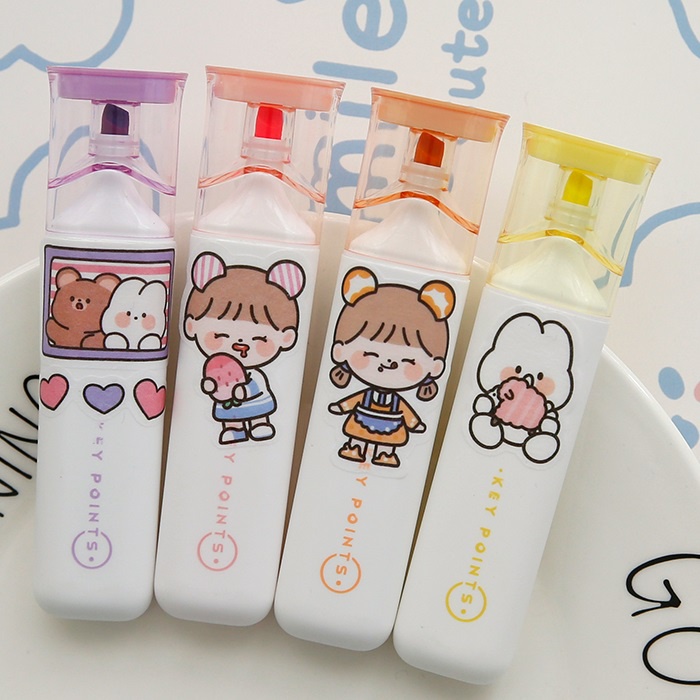 Hộp 100 Miếng Dán Trang Trí Diy Họa Tiết Hoạt Hình 2 Kiểu Dáng Dễ Thương