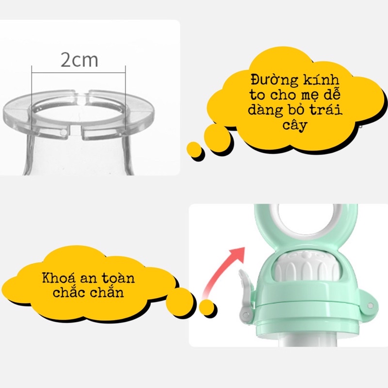 Túi nhai ăn dặm cho bé Misuta cao cấp chính hãng  - Little Tiger