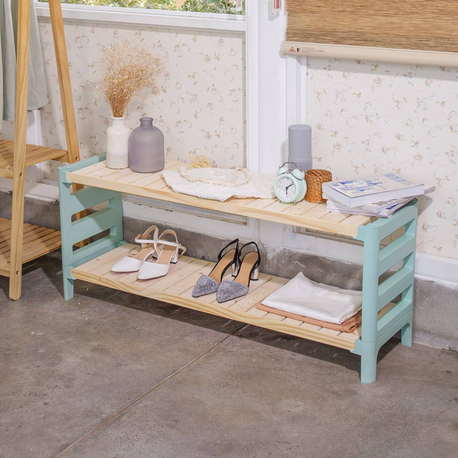 Kệ giày bằng gỗ thông nhật - 2 . 3 tầng 100 cm