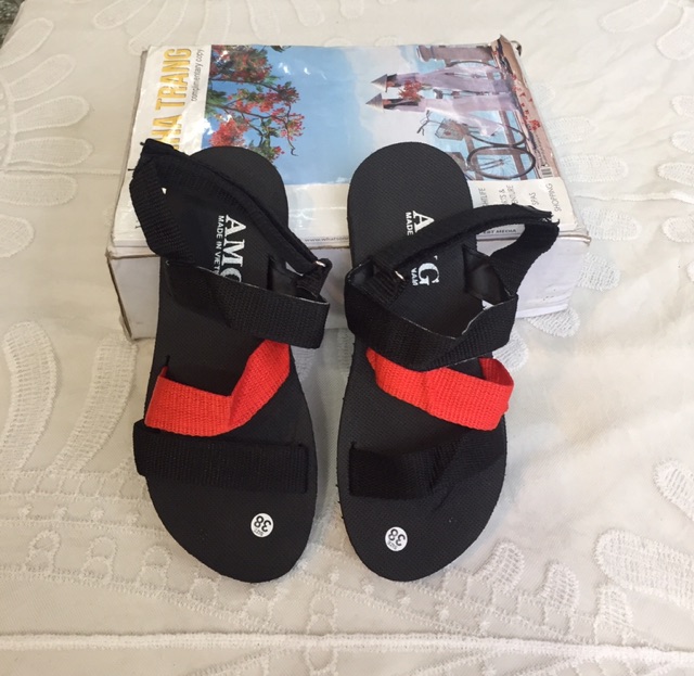 Sandal Nam Nữ/ Giày Xăng-đan Unisex 2 Quai Dù Dành Cho Chân Mỏng Size 36-39 - Lucky Girl shop