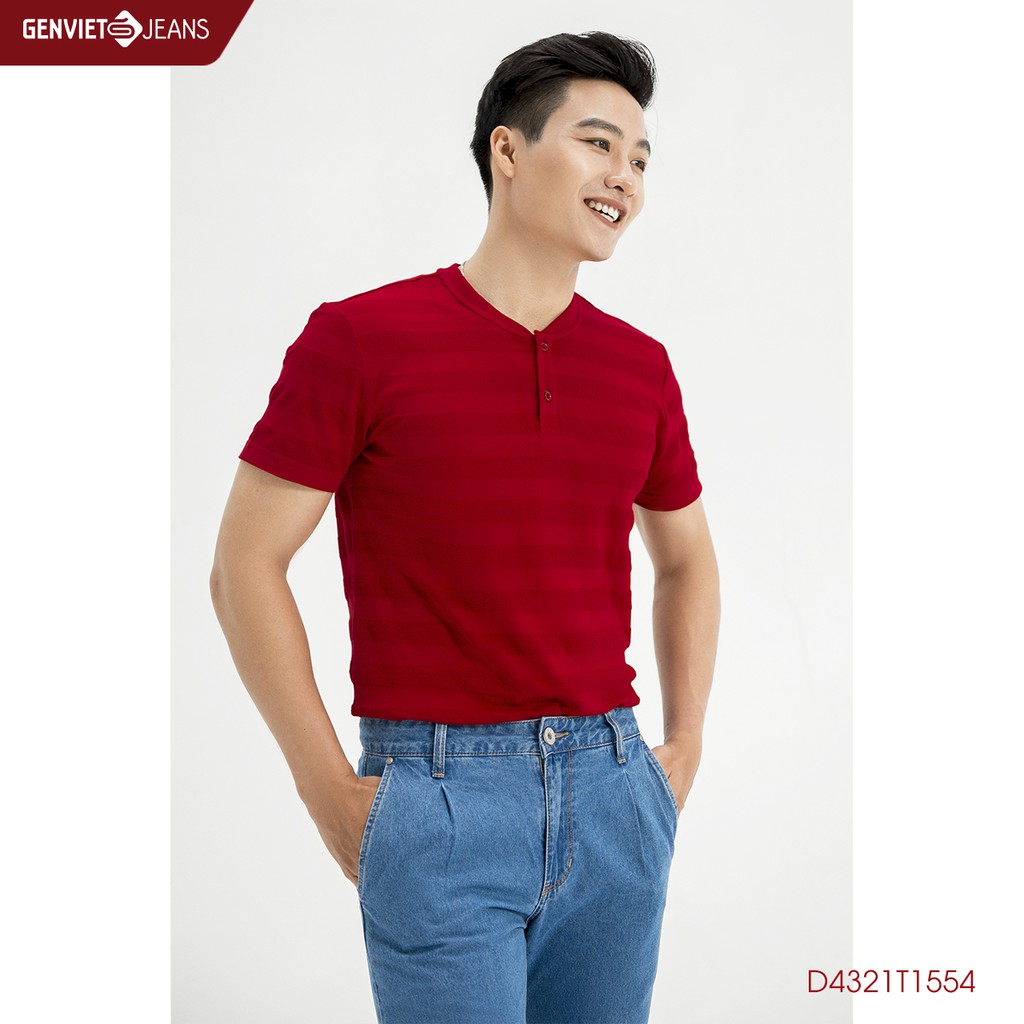 Áo Thun Nam Viền Kẻ Ngang D4321T1554 GENVIET | BigBuy360 - bigbuy360.vn