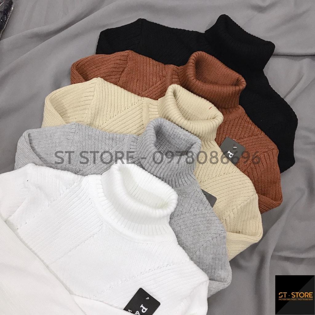 Áo len nam cổ lọ đan vát chéo, Chất dày dặn form Hàn Quốc ST STORE