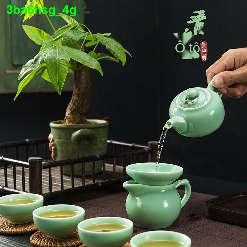 nhà ănBộ ấm trà men ngọc tô, trà, chén cá, Long Tuyền màu cá chép, Kung Fu gia dụng