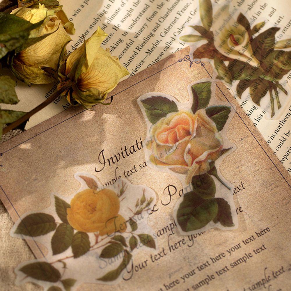 CHOOKEY Bộ 60 Miếng Dán Trang Trí Bằng Giấy In Hoa Dễ Sử Dụng