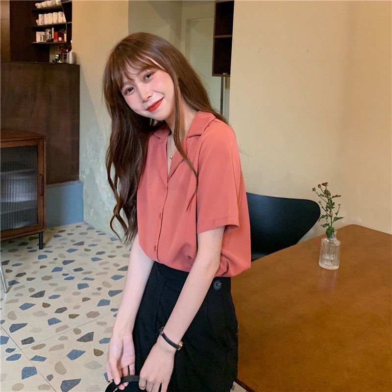 Áo sơ mi cổ vest quốc dân nhất định nên có, phối chân váy, quần jeans ,quần tây , quần sort bao xinh - VADA (SM5)