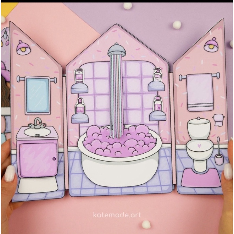 THAY ĐỒ CHO BÚP BÊ GIẤY NGÔI NHÀ KẸO