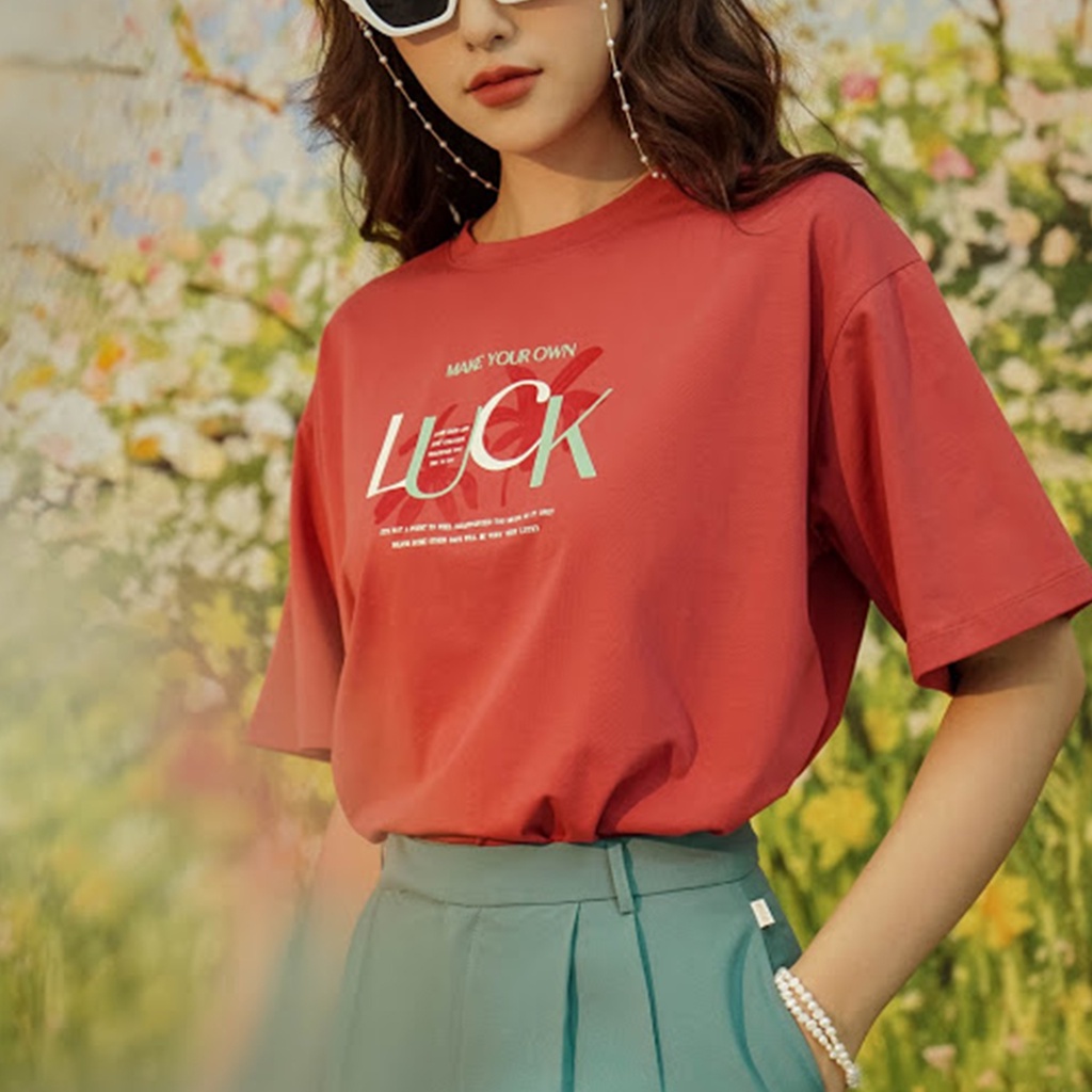 Áo thun nữ BST Blooming chât liệu 100% cotton nhiều màu