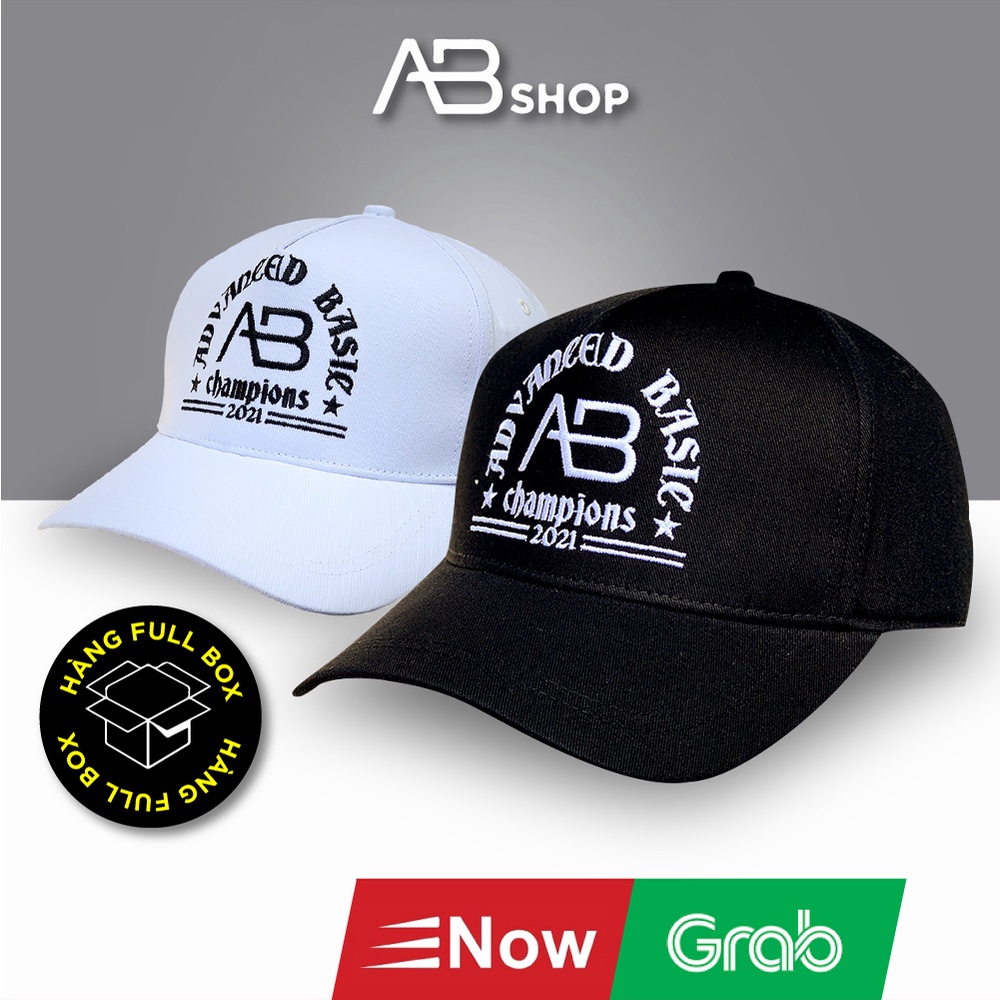 Mũ Lưỡi Trai Wavy Caps Nón Kết Nam Cao Cấp Đen Trắng Logo Thêu Nổi AB Shop Chính Hãng AB-30163