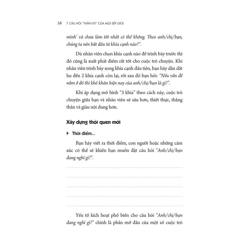 Sách 7 Câu Hỏi "Thần Kỳ" Của Mọi Sếp Giỏi