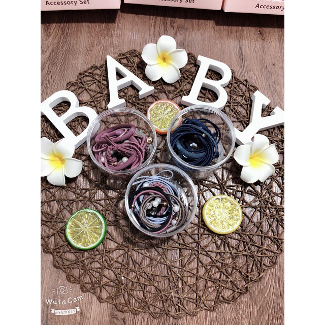 Hộp 12 chun buộc tóc sang trọng