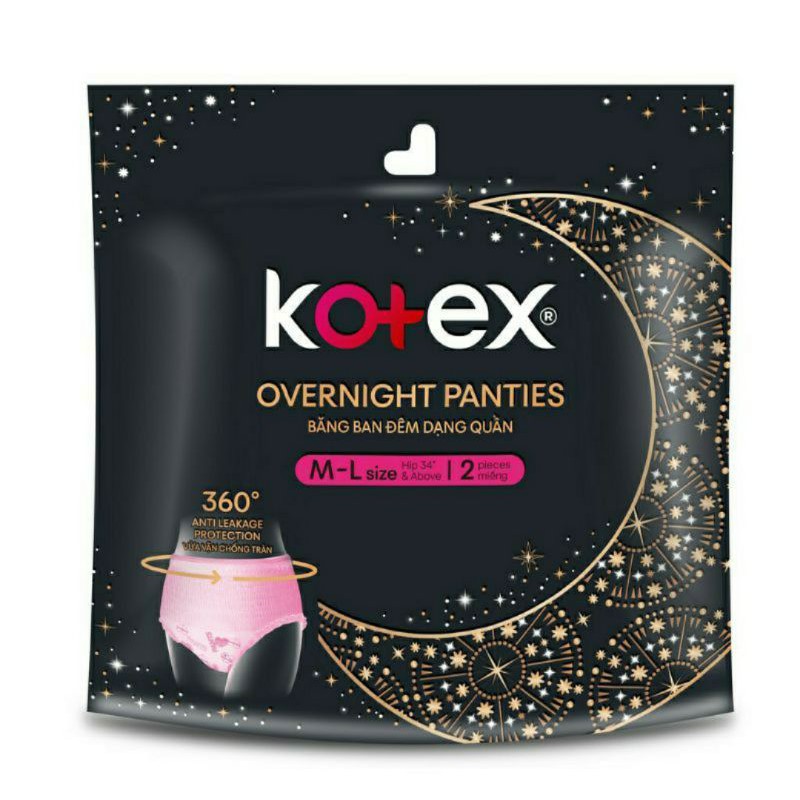 Băng vệ sinh kotex đêm dạng quần M - L ( 2 miếng )