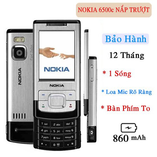 Điện thoại Nokia 6500 Slide Nắp Trượt Chính Hãng Loa To, Nghe Gọi Rõ Ràng – Bảo Hành 12 Tháng