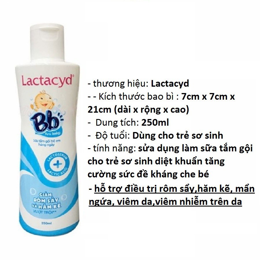 Sữa tắm trẻ em Lactacyd Milky tắm gội ,hỗ trợ điều trị rôm sảy,hăm kẽ cho trẻ sơ sinh châu shop