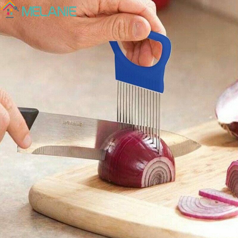 Dụng Cụ Hỗ Trợ Cắt Lát Hành Tây Đa Năng Bằng Thép Không Gỉ