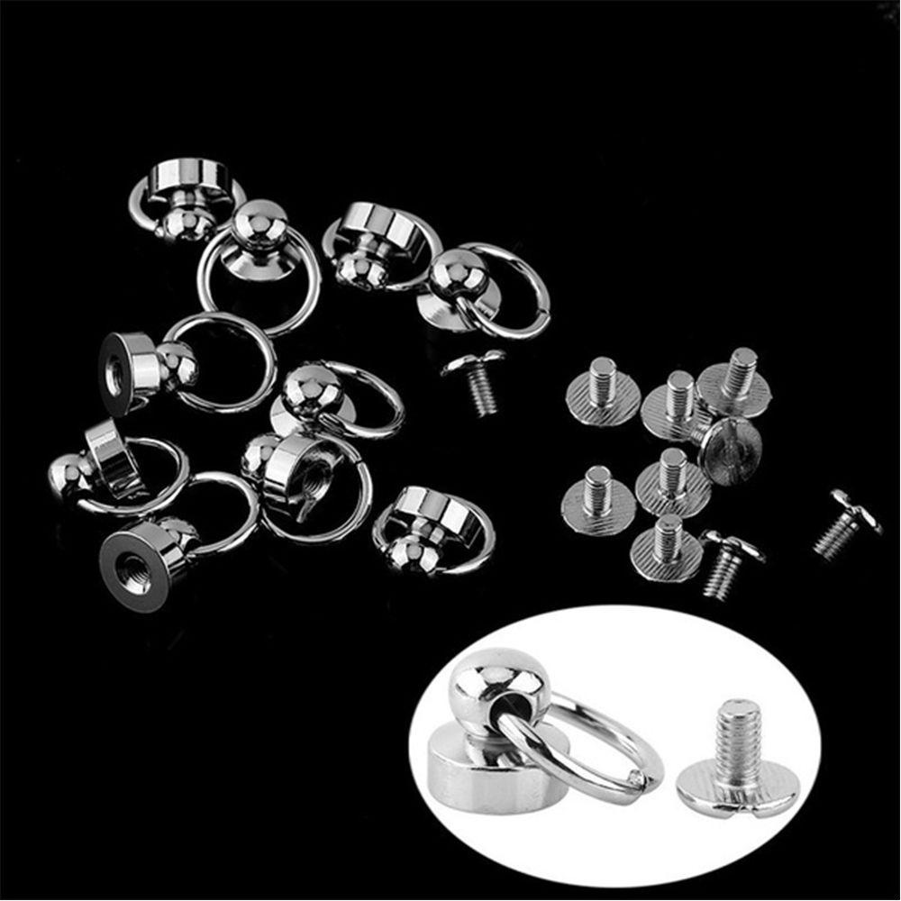 LANSEL Set 10 Đinh Tán Đầu Tròn Bằng Đồng Thau Chuyên Dụng Cho Trang Trí Điện Thoại / Túi / Giày