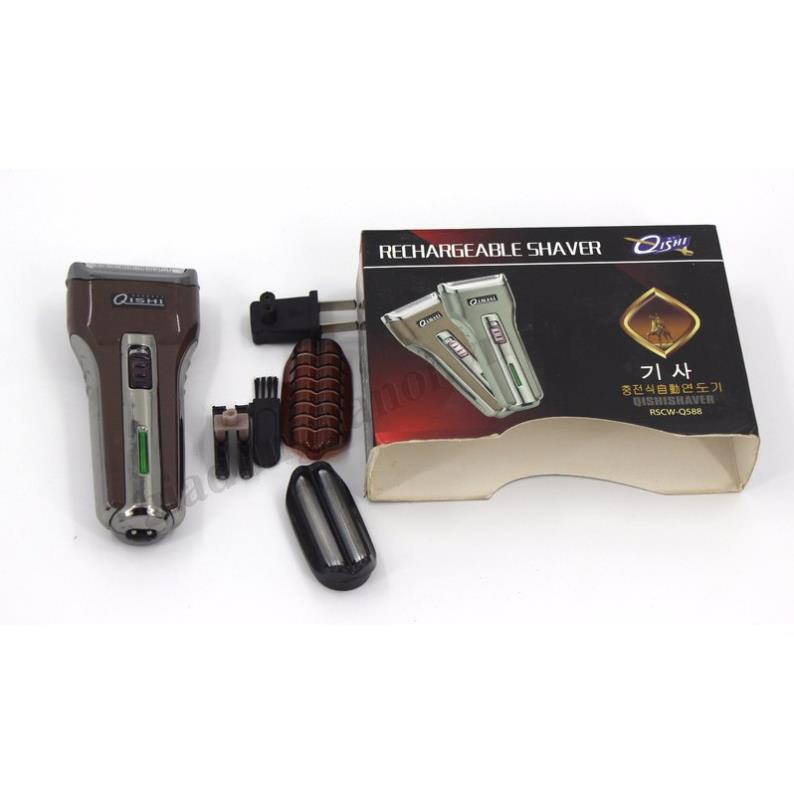 Máy cạo râu Qishi-Q588 lưỡi cắt kép cạo siêu mượt