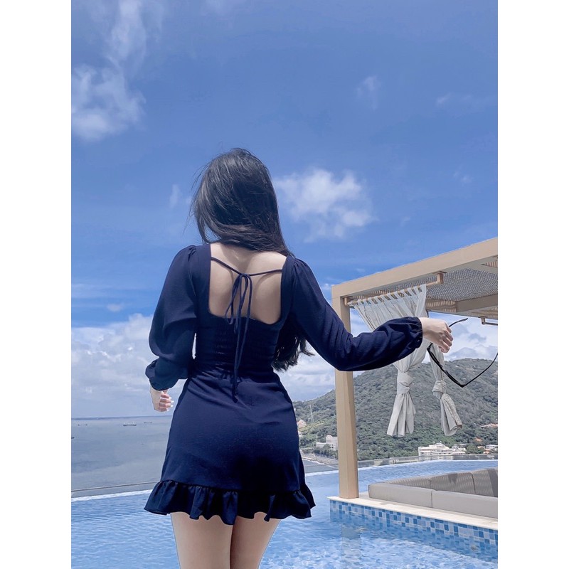 Đầm Tay Dài Rút Bụng Yoona