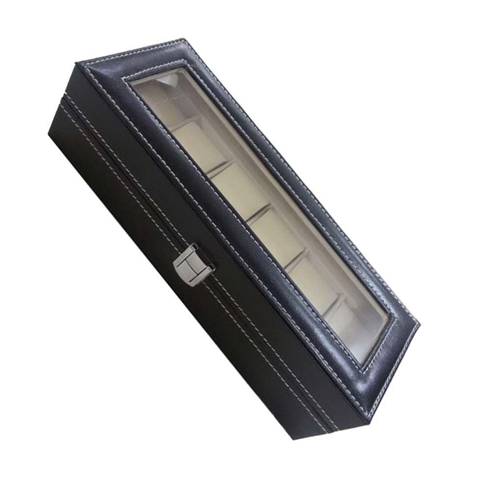 ANEMONE Hộp Đựng Đồng Hồ Bằng Da PU 6 Ngăn Tiện Dụng Cho Nữ Ốp