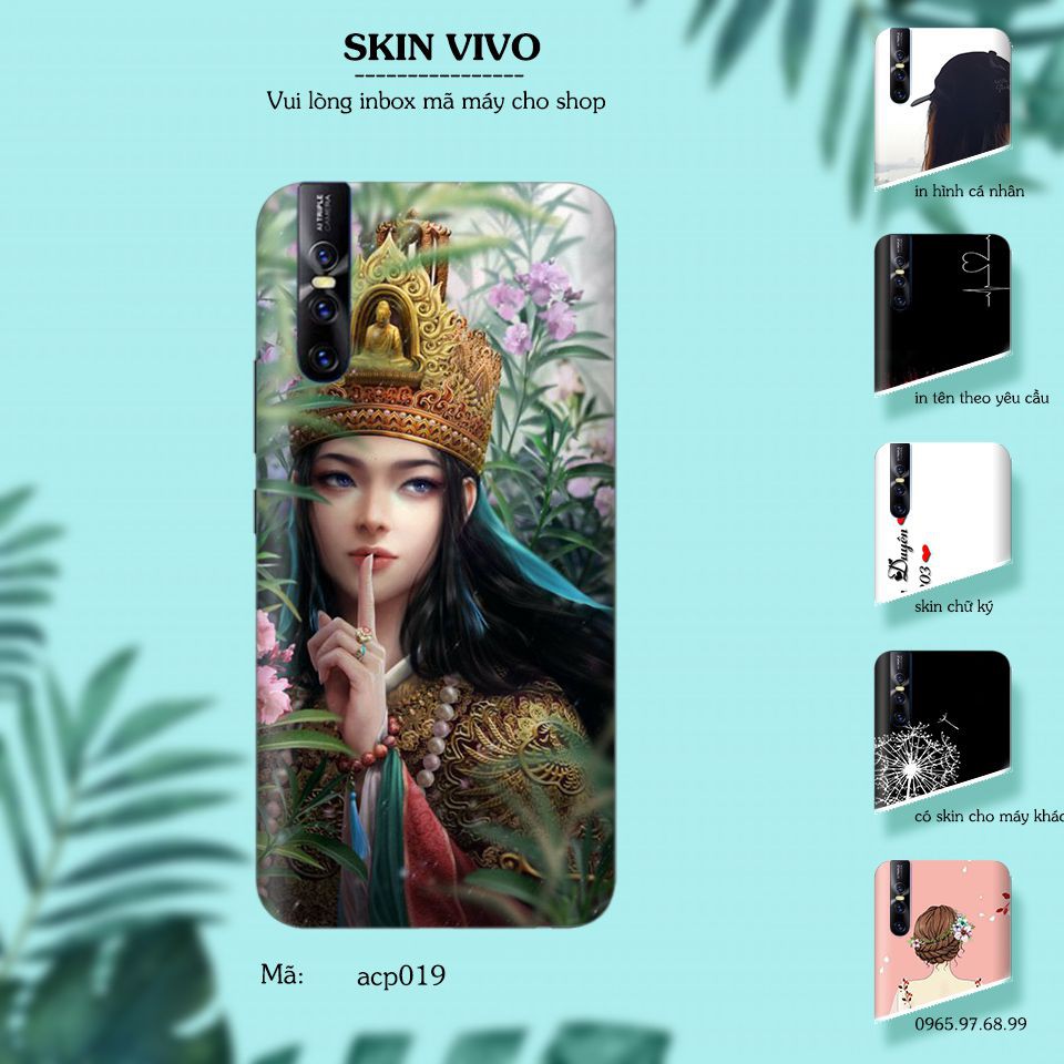 Skin dán cho các dòng điện thoại Vivo V3 - V5 - V7 - V9 - V11 in hình cổ trang cực đẹp
