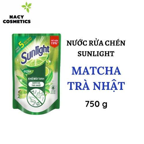 Nước rửa chén Sunlight Trà Nhật túi 750g