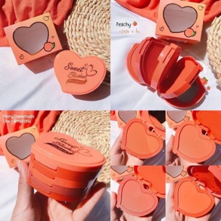 🍑 phấn má tone cam đào 4 tầng Sweet Blusher kiss beauty
