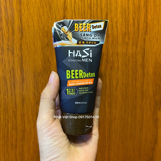 Hasi - Sữa Rửa Mặt Thải Độc và Sáng Da Sạch Mụn Hasi Kokeshi Men