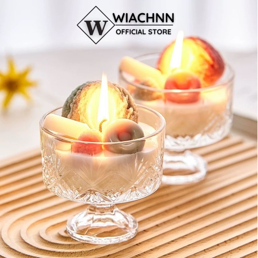 Nến Thơm Ly Kem  WIACHNN Hanmade Hương Thơm Tự Nhiên An Toàn Khử Mùi Decore 330G