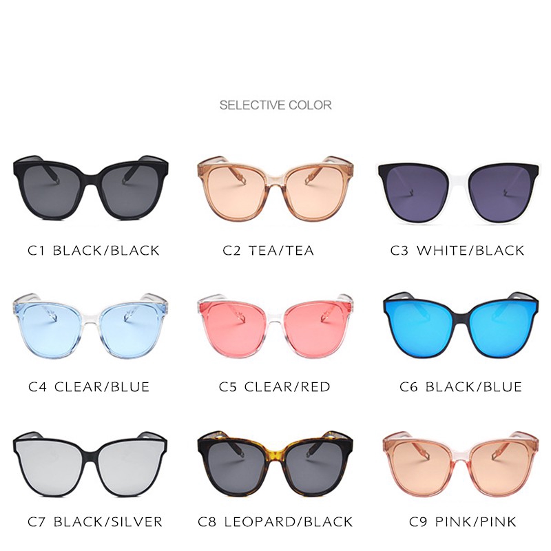 Kính mát mắt mèo bảo vệ chống tia UV400 phong cách Hàn Quốc vintage thời trang cho nữ