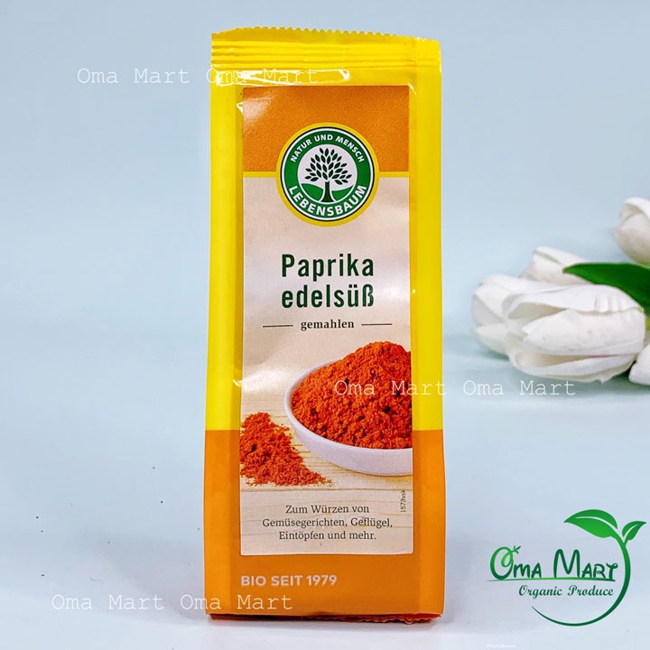 Bột ớt ngọt Paprika hữu cơ Lebensbaum 50g