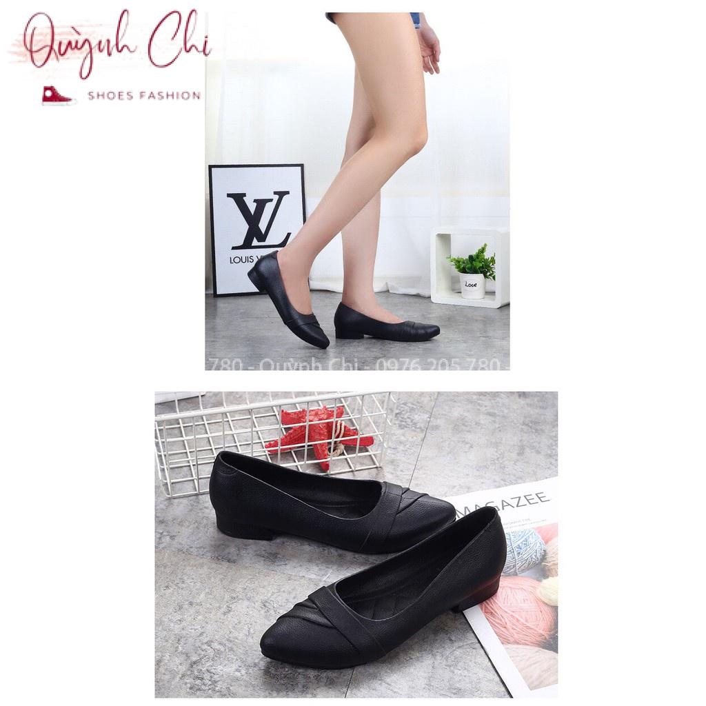 Giày Nhựa Nữ Đi Mưa Thời Trang , Màu Đen Chịu Nước Mũi Nhọn