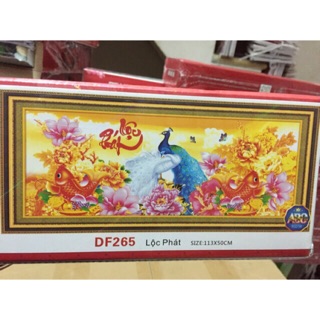 Tranh đính đá lộc phát df265 113x50cm chưa đính