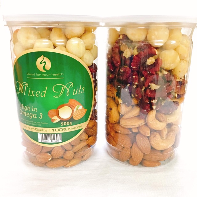 Mixed nut 4 hạt (óc chó đỏ, macca, điều, hạnh nhân)